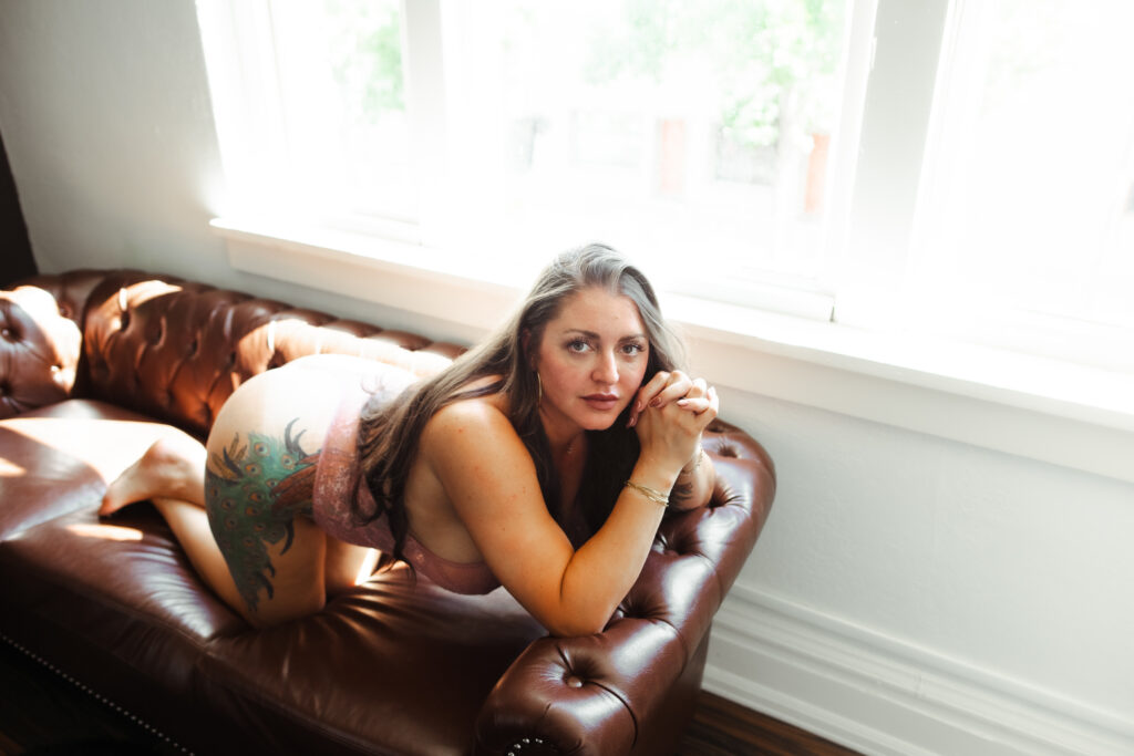 Confident boudoir session for women in their 40s and 50s at BB Boudoir
serving Northern Colorado
